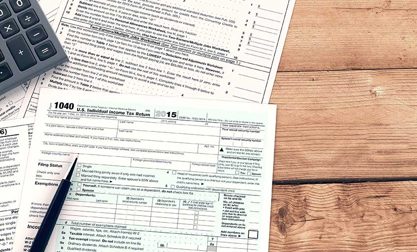 An image of tax forms.
