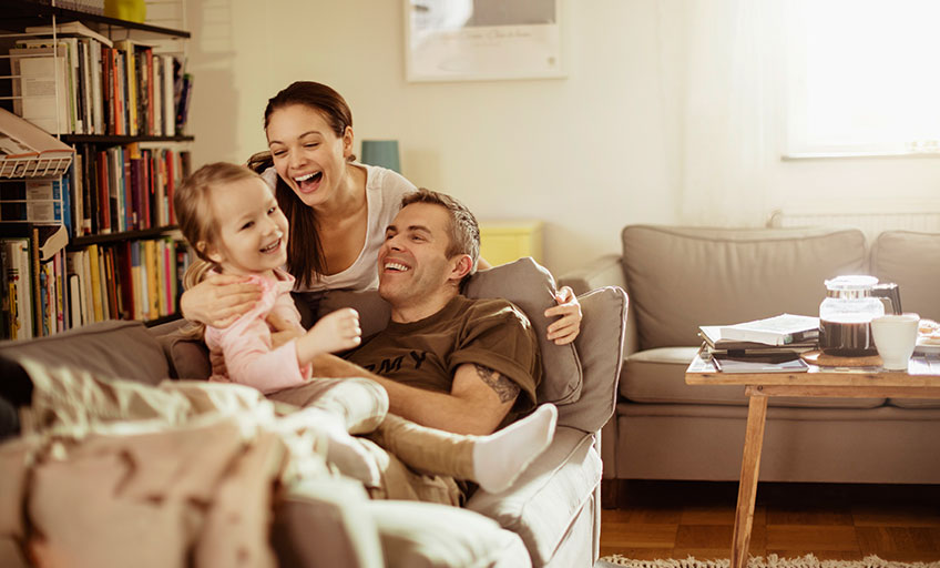 An image of a happy family